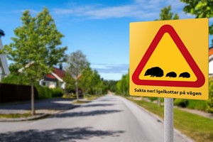 Varningsskylt att sätta upp