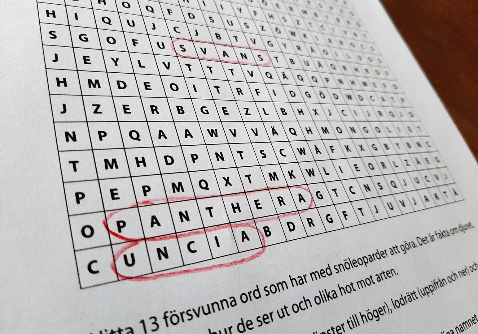 Hitta de försvunna orden